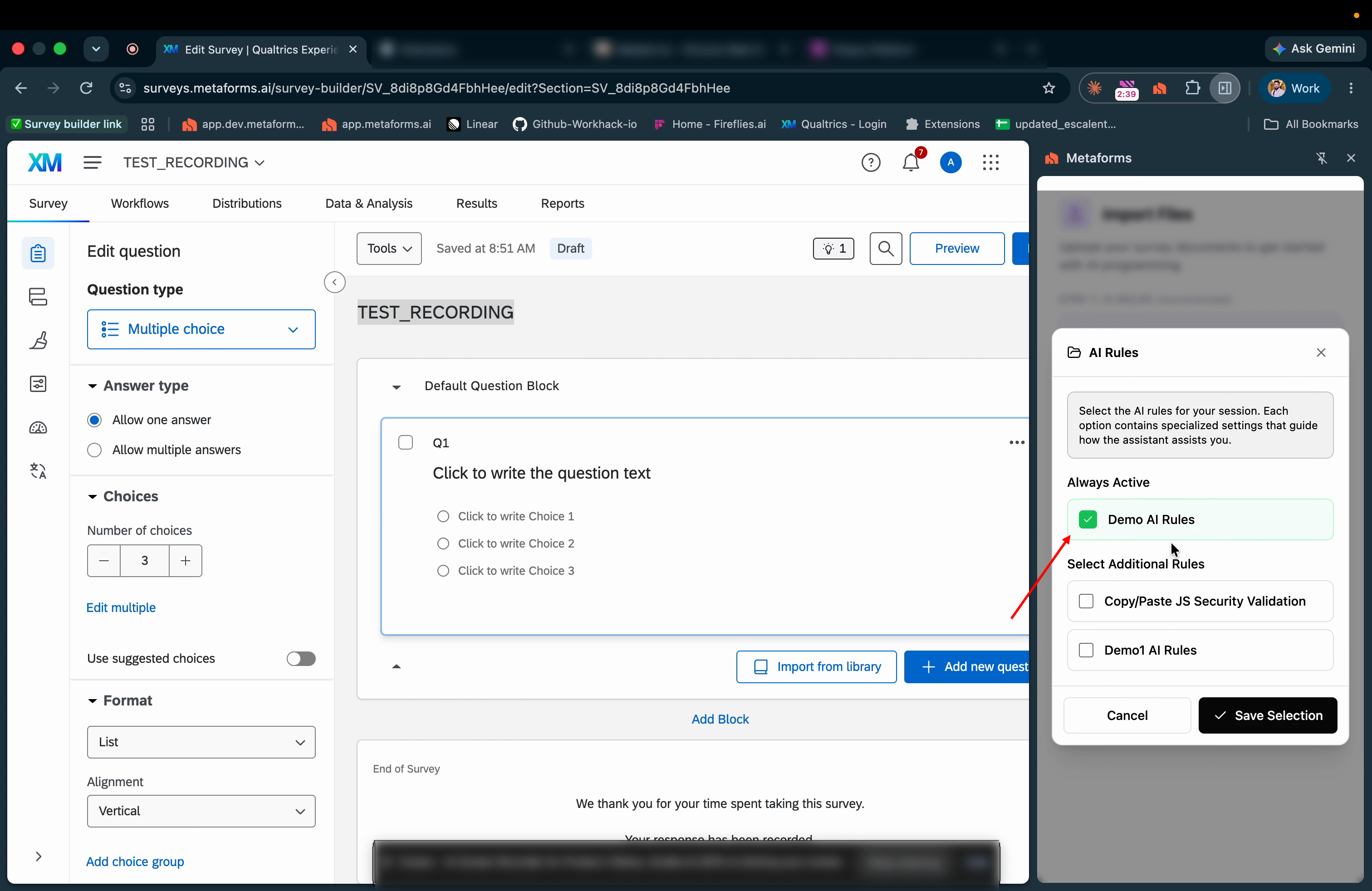 Choose whether to apply AI rules